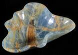 Carved, Blue Calcite Bowl - Argentina #63267-1